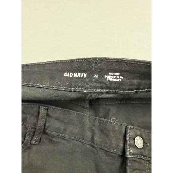 Old Navy Mid-Rise Power Slim Straight - Plus Size 22 black - Picture 7 of 7